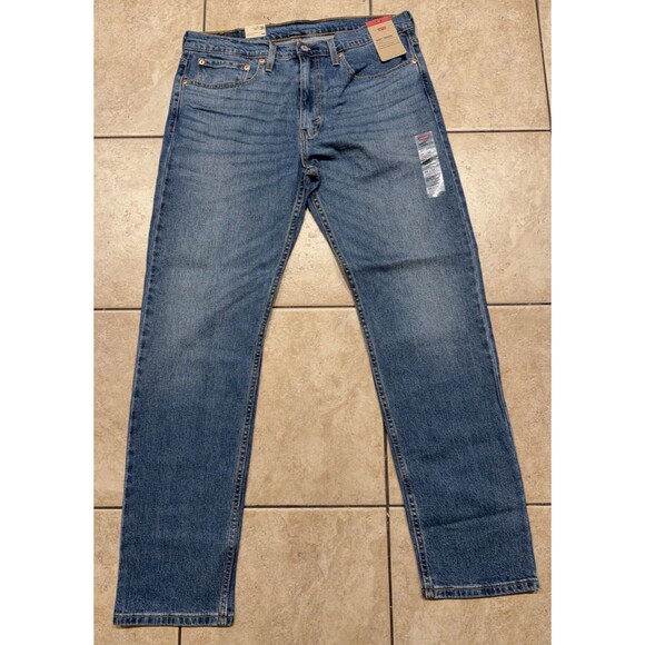 Levi's Other - LEVIS Jeans Mens 34x32 502 Regular Taper Stretch Blue Denim Sits below Waist NEW